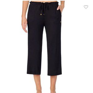 kate spade Cropped Wide-Leg Knit Lounge Pants black size small nwt